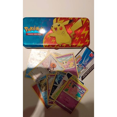 Trousse Métal Pokémon Et 10 Cartes