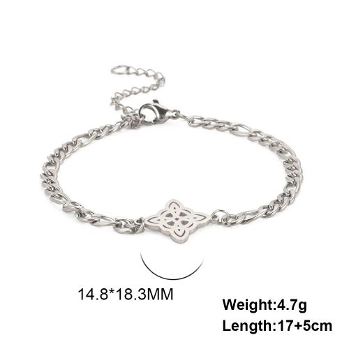 Likgreat-Bracelet À Nministériels D De Sorcière En Acier Inoxydable, Boîte De Sorcellerie, Amulette Wicca, Bijoux D'halloween, Cadeaux Pour Homme Et Femme