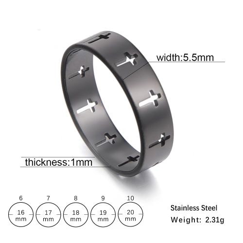 Likgreat-Bague Croix En Acier Inoxydable Pour Homme Et Femme, Bijoux De Fiançailles, Mariage, Cadeau De Couple, Sourire Naturel, Document Argenté, Mode