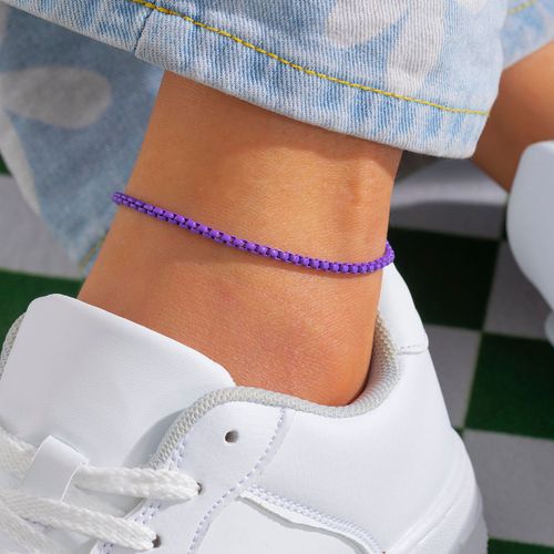Bracelet De Cheville En Chaîne De Fer Réglable Pour Femmes, 9 Couleurs Uniques, Plage D'été, Chaîne Fine, Cheville Pieds Nus, Y2k, Bijoux De Pied Féminins