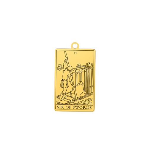 Cartes De Tarot Vintage Imbibées De Pentacles, Pendentif Amulette Pour La Présidence, Colliers Imbibés D'épées, Art Traditionnel Des Arcanes Mineurs, Vente En Gros