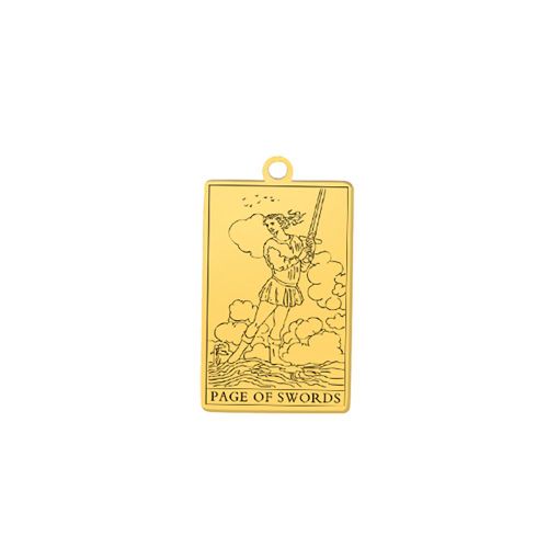 Cartes De Tarot Vintage Imbibées De Pentacles, Pendentif Amulette Pour La Présidence, Colliers Imbibés D'épées, Art Traditionnel Des Arcanes Mineurs, Vente En Gros