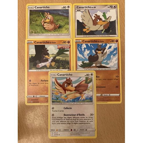 (3209) 3x Canarticho + 2x Canarticho De Galar (Pokemon) 