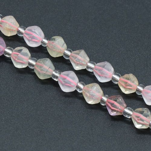 Pierres Précieuses À Facettes En Pierre Naturelle Pour Femmes, Artisanat De Perles Fait À La Main, Collier, Bracelet, Accessoires De Fabrication Pour Femmes, Taille 6-7cm, Longueur 40cm