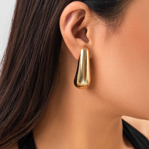 Ingmark-Boucles D'oreilles Punk En Métal, Rondes Et Lisses, Grande Boule, Classique, Vintage, Or, Document, Piercing, Bijoux Steampunk, Pour Femme