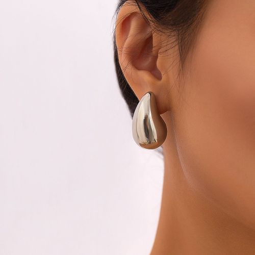 Ingmark-Boucles D'oreilles Punk En Métal, Rondes Et Lisses, Grande Boule, Classique, Vintage, Or, Document, Piercing, Bijoux Steampunk, Pour Femme