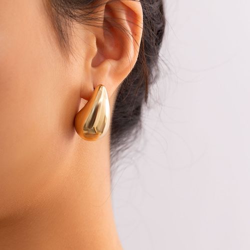 Ingmark-Boucles D'oreilles Punk En Métal, Rondes Et Lisses, Grande Boule, Classique, Vintage, Or, Document, Piercing, Bijoux Steampunk, Pour Femme