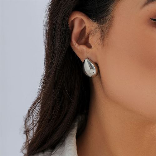 Ingmark-Boucles D'oreilles Punk En Métal, Rondes Et Lisses, Grande Boule, Classique, Vintage, Or, Document, Piercing, Bijoux Steampunk, Pour Femme