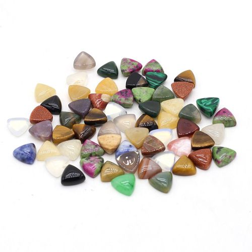 10 Pièces Triangle De Gemme Naturelle 10x10mm, Interface Brillante, Pierre D'oeil De Tigre, Pendentif De Bijoux, Accessoire De Fabrication De Cadeaux, Ornements Décoratifs