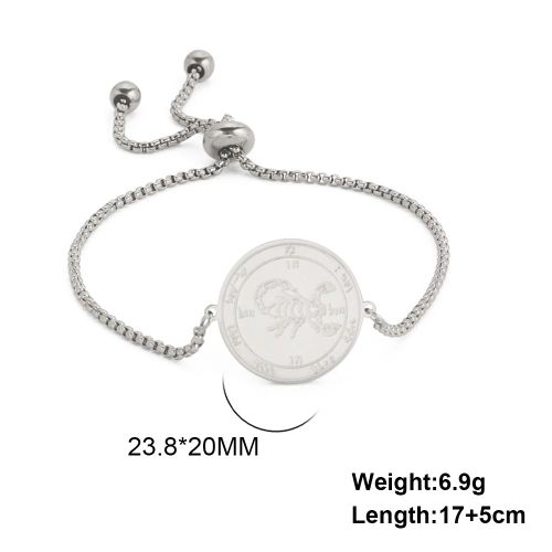 Bracelet En Acier Inoxydable Pour Femmes, Talisman De Scorpion De Cinquième Pentacle Contre Les Maladies, Bijoux Amulette