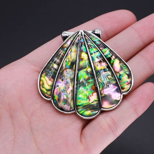 Pendentif Broche En Coquillage D'ormeau Naturel, Breloques D'animaux Mignons En Coquillage Naturel Pour Femmes, Fabrication De Bijoux Diy, Accessoires De Collier
