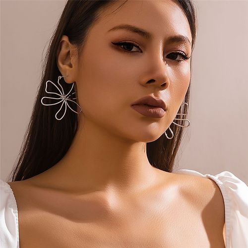 Ingmark-Boucles D'oreilles Vintage En Métal Pour Femme, Piercing Géométrique En Forme De Fleur, Tendance, Bijoux Cadeaux, 2023