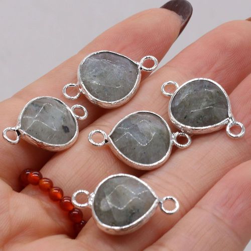 Pierre Naturelle Flash Labradorite, Connecteur Pendentif Perle, Artisanat, Bricolage, Collier, Bracelet, Accessoires Bijoux, Fabrication De Cadeaux