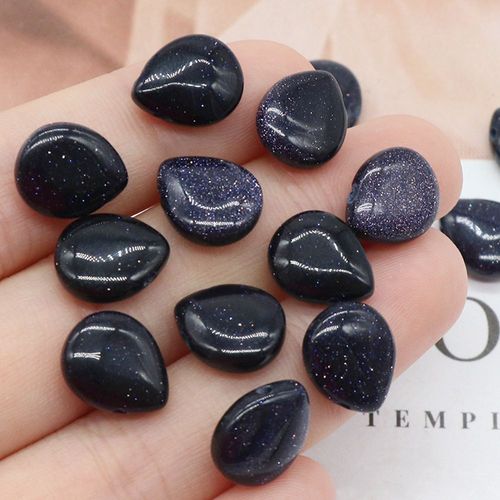 Perles En Forme De Goutte, 10 Pièces, Pierres De Sable Bleu Naturel, Pour Bricolage, Collier, Bracelets, Accessoires Bijoux, Fabrication De Cadeaux, 10x12mm, Vente En Gros