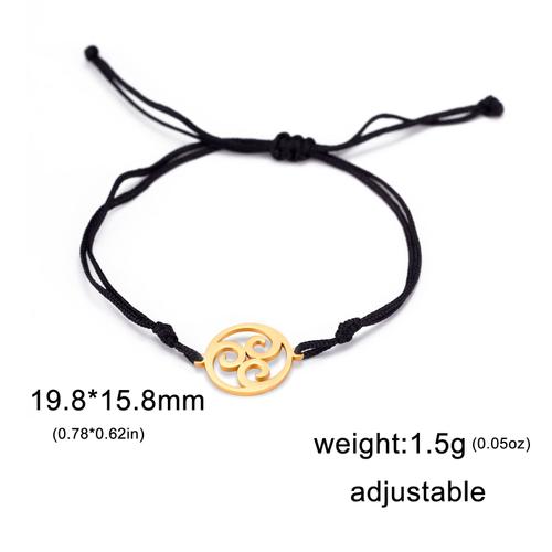 Likgreat Bracelet Pendentif Triskele Triskelion Vintage Pour Femme, Bracelets Géométriques En Acier Inoxydable, Amulette Irlandaise, Cadeau De Bijoux, Nouveau