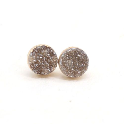 Boucles D'oreilles Rondes En Pierre Naturelle, En Cristal Plaqué Multicolore, Bijou Pendant, Cadeau Exquis Pour Femmes, Taille 10x10mm, Nouvelle Collection 2021