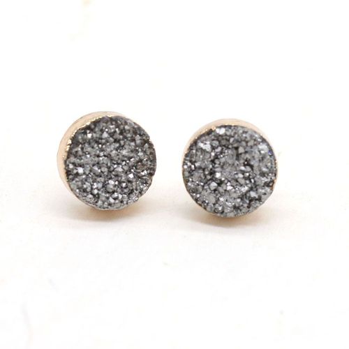 Boucles D'oreilles Rondes En Pierre Naturelle, En Cristal Plaqué Multicolore, Bijou Pendant, Cadeau Exquis Pour Femmes, Taille 10x10mm, Nouvelle Collection 2021