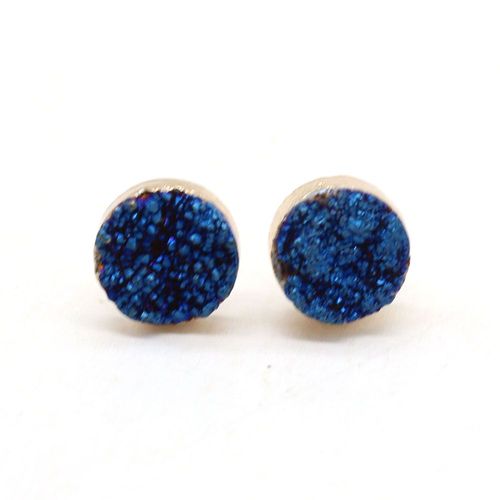 Boucles D'oreilles Rondes En Pierre Naturelle, En Cristal Plaqué Multicolore, Bijou Pendant, Cadeau Exquis Pour Femmes, Taille 10x10mm, Nouvelle Collection 2021