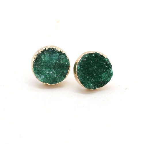 Boucles D'oreilles Rondes En Pierre Naturelle, En Cristal Plaqué Multicolore, Bijou Pendant, Cadeau Exquis Pour Femmes, Taille 10x10mm, Nouvelle Collection 2021