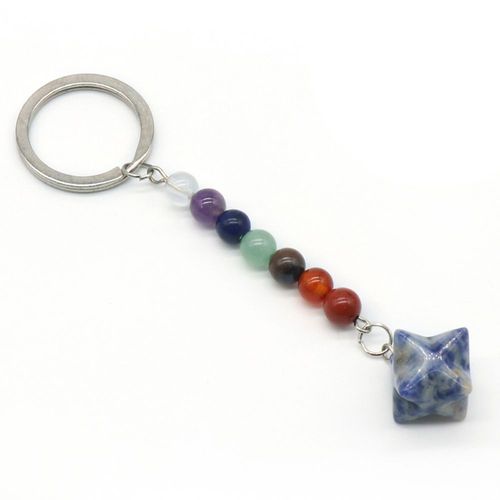 Nouveau Bijou Semi-Précieux En Pierre Naturelle, Pendentif En Forme D'oeil De Tigre, Turquoise, Étoile, Boule D'épine, Pour Sac, Cadeau Exquis, 20x20mm, 2021