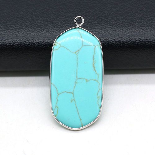 Pendentif En Pierre Naturelle Plaqué Argent, Bijou De Forme Géométrique, Artisanat Fait À La Main, Collier, Boucles D'oreilles, Accessoires De Bijouterie, Fabrication De Cadeaux