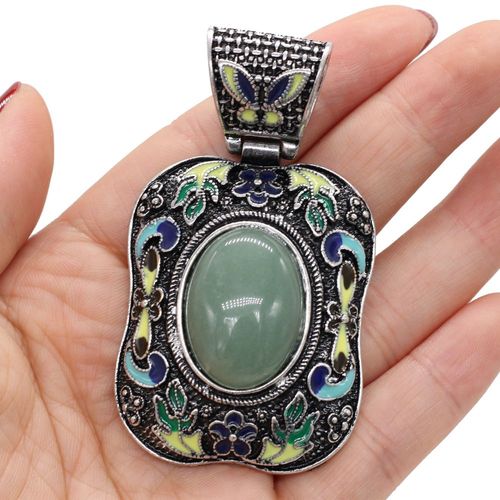 Pendentif En Pierre Naturelle, Quartz Rose, Cristal D'agate, Rétro, Tendance, Artisanat Fait À La Main, Collier, Bijoux Meilleur Cadeau Pour Femme, 38x70mm