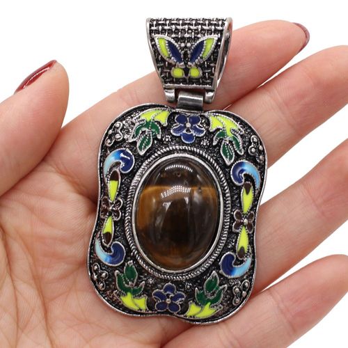 Pendentif En Pierre Naturelle, Quartz Rose, Cristal D'agate, Rétro, Tendance, Artisanat Fait À La Main, Collier, Bijoux Meilleur Cadeau Pour Femme, 38x70mm