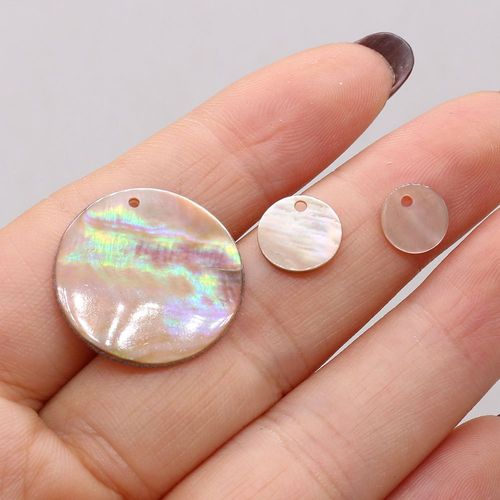 Pendentif Rond En Coquillage Naturel De Pingouin, 8 Pièces, Petites Perles Faites À La Main, Collier, Bracelet, Boucles D'oreilles, Accessoires Bijoux, Fabrication De Cadeaux