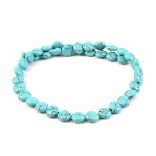 Perles Rondes En Pierre Naturelle Pour Bricolage, Bleu Turquoise, Malachite Adt Perlée, Accessoires De Collier De Bijoux De Direction, 12x12x6mm