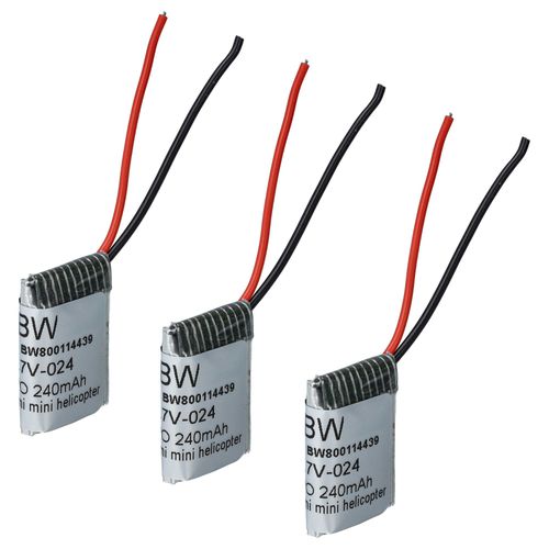Vhbw 3x Batterie Compatible Avec Syma S107g, S108g Drone (240mah, 3,7v, Li-Ion)-Vhbw