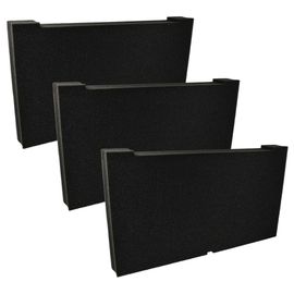 vhbw 3x Insert en mousse compatible avec Dewalt Tough-Box DS400 coffre à outils - mousse personnalisable, 2 couches, noir