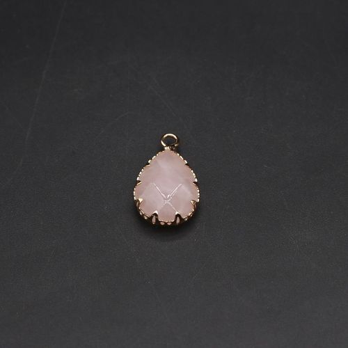 Pendentifs En Cristal Rose Naturel, Connecteurs De Breloques Pour La Fabrication De Bijoux, Accessoires De Bricolage Adaptés Aux Colliers, Bracelets Et Boucles D'oreilles