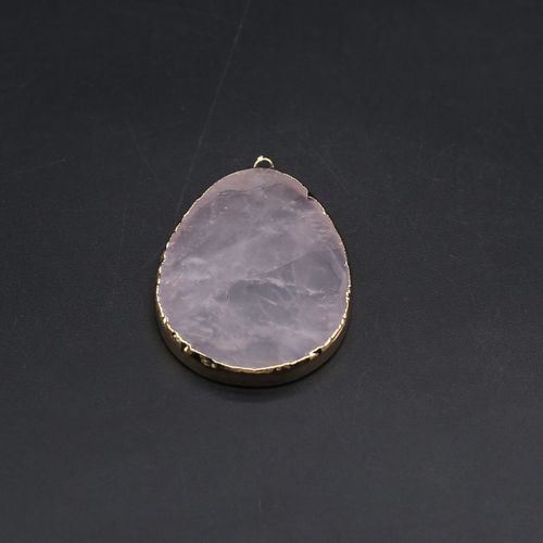 Pendentifs En Cristal Rose Naturel, Connecteurs De Breloques Pour La Fabrication De Bijoux, Accessoires De Bricolage Adaptés Aux Colliers, Bracelets Et Boucles D'oreilles
