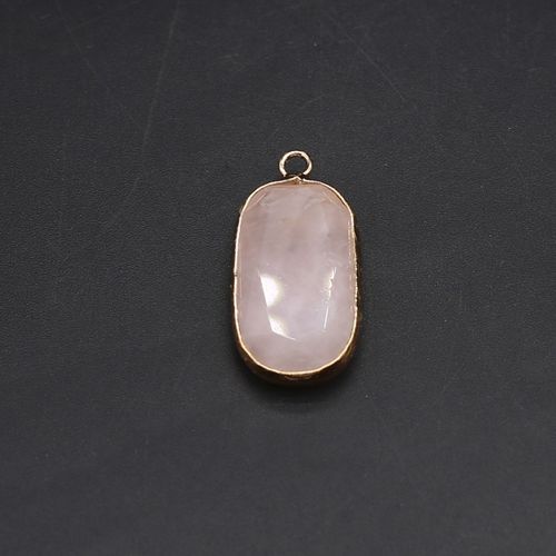 Pendentifs En Cristal Rose Naturel, Connecteurs De Breloques Pour La Fabrication De Bijoux, Accessoires De Bricolage Adaptés Aux Colliers, Bracelets Et Boucles D'oreilles