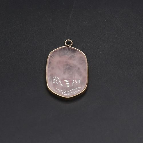 Pendentifs En Cristal Rose Naturel, Connecteurs De Breloques Pour La Fabrication De Bijoux, Accessoires De Bricolage Adaptés Aux Colliers, Bracelets Et Boucles D'oreilles