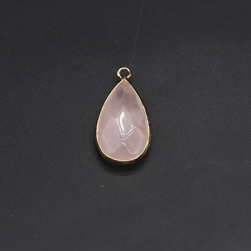 Pendentifs En Cristal Rose Naturel, Connecteurs De Breloques Pour La Fabrication De Bijoux, Accessoires De Bricolage Adaptés Aux Colliers, Bracelets Et Boucles D'oreilles