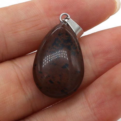 Pendentif En Pierre Naturelle En Forme De Goutte, Pierre Précieuse, Quartz Rose, Agate, Bracelet Fait Main, Collier De Bricolage, Accessoires De Bijoux, 16x28mm