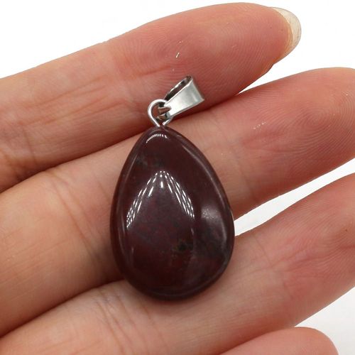 Pendentif En Pierre Naturelle En Forme De Goutte, Pierre Précieuse, Quartz Rose, Agate, Bracelet Fait Main, Collier De Bricolage, Accessoires De Bijoux, 16x28mm