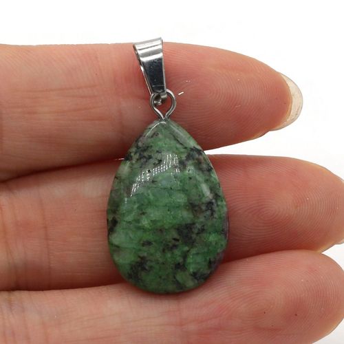 Pendentif En Pierre Naturelle En Forme De Goutte, Pierre Précieuse, Quartz Rose, Agate, Bracelet Fait Main, Collier De Bricolage, Accessoires De Bijoux, 16x28mm