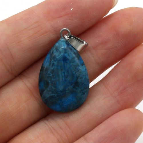 Pendentif En Pierre Naturelle En Forme De Goutte, Pierre Précieuse, Quartz Rose, Agate, Bracelet Fait Main, Collier De Bricolage, Accessoires De Bijoux, 16x28mm