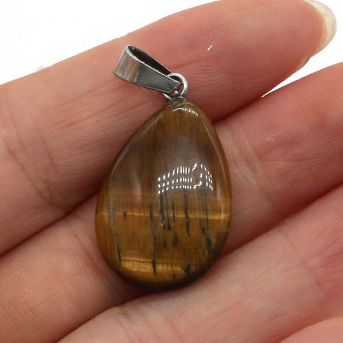 Pendentif En Pierre Naturelle En Forme De Goutte, Pierre Précieuse, Quartz Rose, Agate, Bracelet Fait Main, Collier De Bricolage, Accessoires De Bijoux, 16x28mm