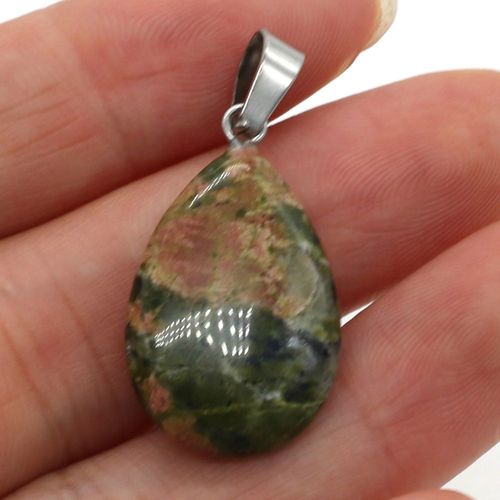 Pendentif En Pierre Naturelle En Forme De Goutte, Pierre Précieuse, Quartz Rose, Agate, Bracelet Fait Main, Collier De Bricolage, Accessoires De Bijoux, 16x28mm