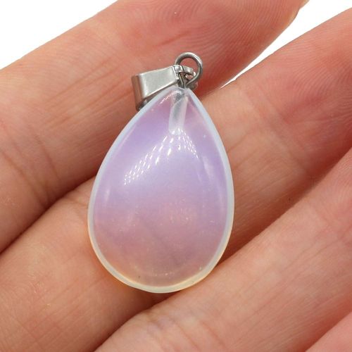 Pendentif En Pierre Naturelle En Forme De Goutte, Pierre Précieuse, Quartz Rose, Agate, Bracelet Fait Main, Collier De Bricolage, Accessoires De Bijoux, 16x28mm