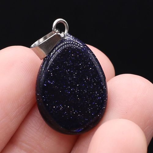 Pendentif En Pierre Naturelle En Forme De Goutte D'eau Pour Femme, Opale Sodalite, Breloque De Bricolage, Bijoux De Collier, Accessoires De Boucle D'oreille