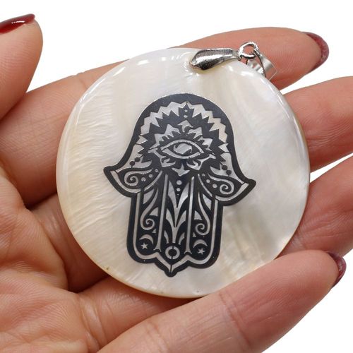 Pendentif En Coquillage Naturel Rond, Divers Motifs, Nacre Naturelle, Breloques Pour Bijoux, Bricolage, Collier Exécutif, Taille 45x45mm