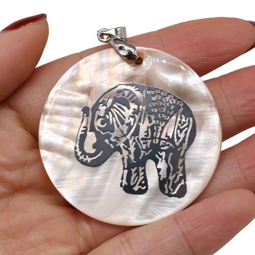 Pendentif En Coquillage Naturel Rond, Divers Motifs, Nacre Naturelle, Breloques Pour Bijoux, Bricolage, Collier Exécutif, Taille 45x45mm