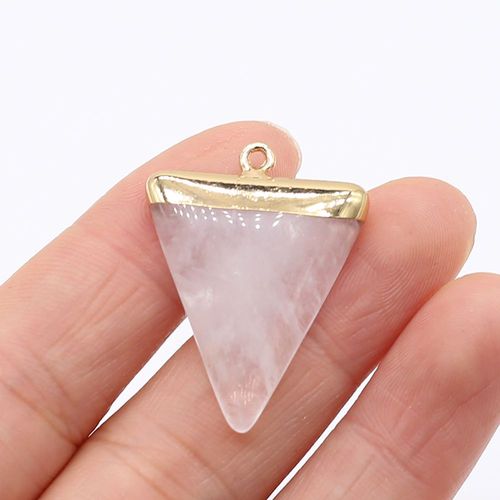 Pendentif En Pierre D'améthyste Naturelle, 22x30mm, Fait À La Main, Artisanat, Collier, Boucle D'oreille, Accessoires Pour Femmes