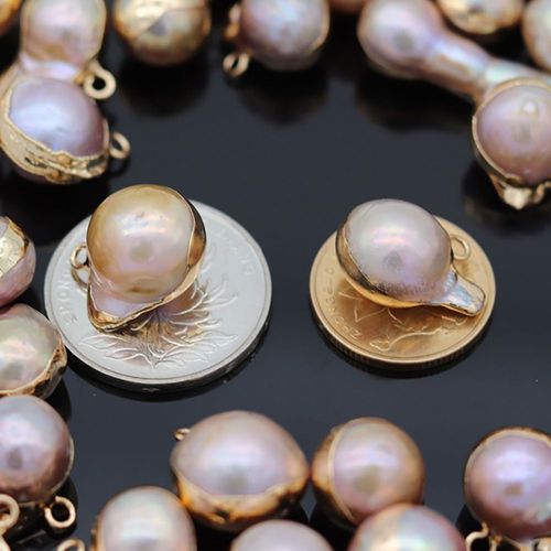 Pendentif En Perle Ronde Naturelle, Fait À La Main, Artisanat Élégant, Collier, Boucles D'oreilles, Bracelet, Accessoires De Bijoux, Fabrication De Cadeaux