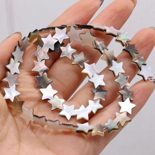 Coquille Noire Naturelle D'eau Douce, Perles D'étoiles Mignonnes, Artisanat Exquis, Bricolage, Collier, Bracelet, Bijoux, Accessoires, Fabrication De Cadeaux