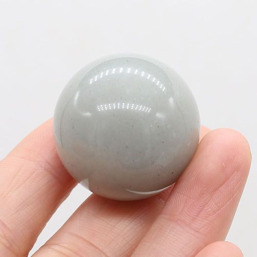 Boule Ronde En Pierre Naturelle, 30x30mm, Quartz Rose, Lapis Lazuli, Opale, Pendentif Lune, Perle Feng Shui, Ornement, Décorations, Cadeau